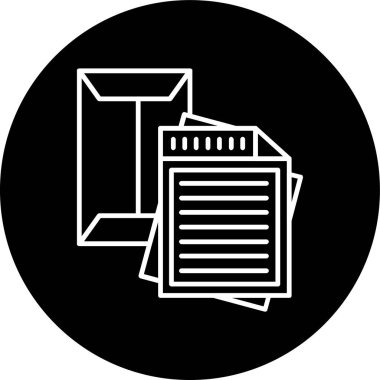 Envelope Line inverted circle. Vector Illustration For Web Use