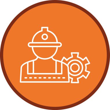 İnşaat Mühendisliği Hattı çoklu daire. Web Kullanımı için Vektör İllüstrasyonu