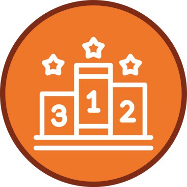 Sıralama podyum çizgisi çok daireli. Web Kullanımı için Vektör İllüstrasyonu