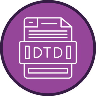 Dtd Line çoklu daire. Web Kullanımı için Vektör İllüstrasyonu