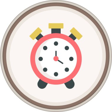 Clock Flat sticker. Vector Illustration For Web Use