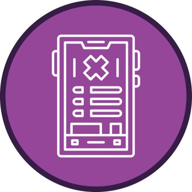 Akıllı telefon hattı çoklu daire. Web Kullanımı için Vektör İllüstrasyonu