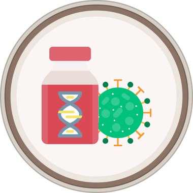 Vaccination Flat sticker. Vector Illustration For Web Use