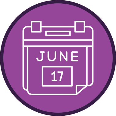 17 Haziran Tarih Hattı çoklu daire. Web Kullanımı için Vektör İllüstrasyonu