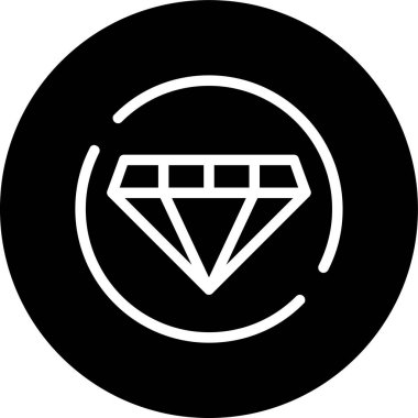 Elmas Hattı ters dönmüş daire. Web Kullanımı için Vektör İllüstrasyonu