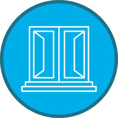 Pencere Çizgisi çoklu daire. Web Kullanımı için Vektör İllüstrasyonu