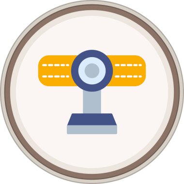Webcam Düz Yapıştırması. Web Kullanımı için Vektör İllüstrasyonu
