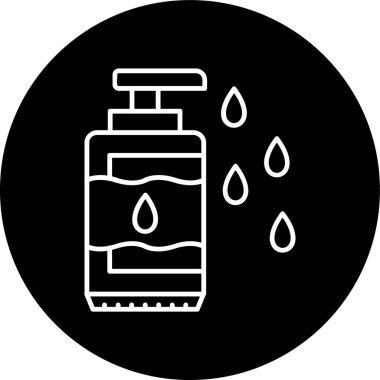 Lotion Line inverted circle. Vector Illustration For Web Use