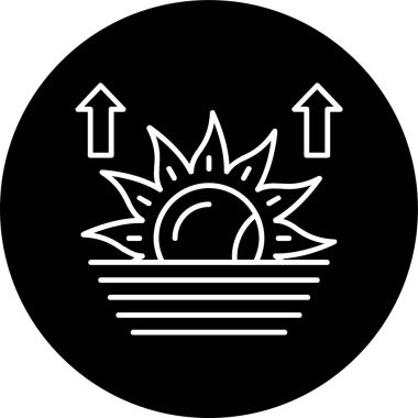 Güneş Hattının ters dönmüş halkası. Web Kullanımı için Vektör İllüstrasyonu