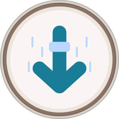 Bilgisayar Düzlüğü çıkartması. Web Kullanımı için Vektör İllüstrasyonu