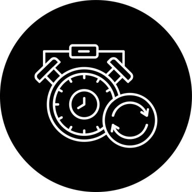 Rutin hat ters çevrilmiş daire. Web Kullanımı için Vektör İllüstrasyonu