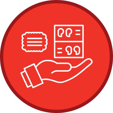 Satır çoklu çemberinden alıntı yapıyor. Web Kullanımı için Vektör İllüstrasyonu