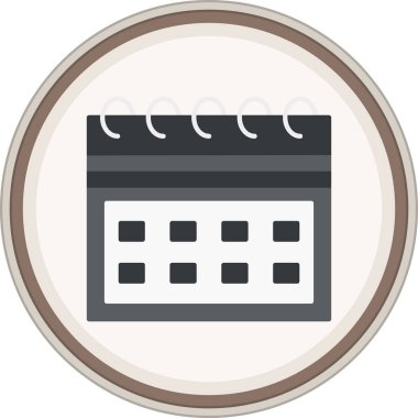 Calendar Flat sticker. Vector Illustration For Web Use