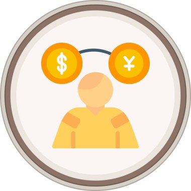 Para Takası Flat etiketi. Web Kullanımı için Vektör İllüstrasyonu