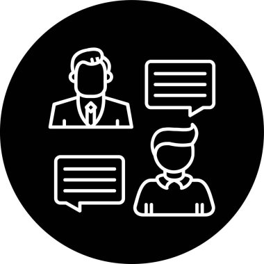 Kariyer Danışmanı Hattı ters döngü. Web Kullanımı için Vektör İllüstrasyonu