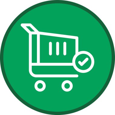 Shopping-cart Line multi circle. Vector Illustration For Web Use