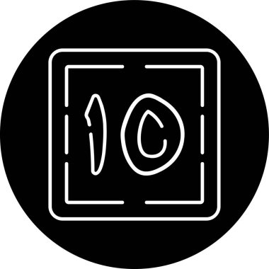 Khamsa Ashar Line inverted circle. Vector Illustration For Web Use