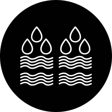 Water Line inverted circle. Vector Illustration For Web Use