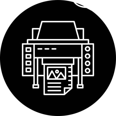 Yazdırma Hattı ters çevrildi. Web Kullanımı için Vektör İllüstrasyonu