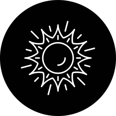 Sun Line inverted circle. Vector Illustration For Web Use