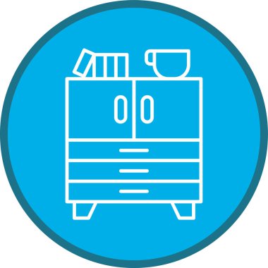 Kabine Hattı çoklu daire. Web Kullanımı için Vektör İllüstrasyonu