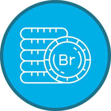 Etiyopya Birr Line çoklu dairesi. Web Kullanımı için Vektör İllüstrasyonu