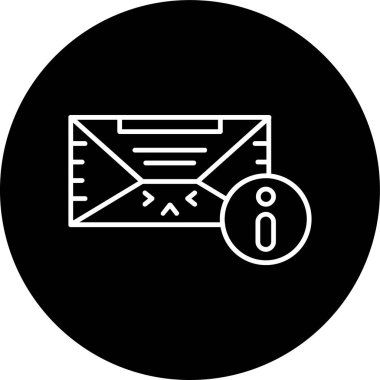 Info Line inverted circle. Vector Illustration For Web Use