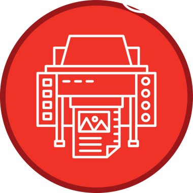 Printing Line multi circle. Vector Illustration For Web Use