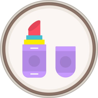 Lipstick Flat sticker. Vector Illustration For Web Use
