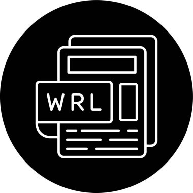 WRL Dosya Satırı ters çevrilmiş çember. Web Kullanımı için Vektör İllüstrasyonu