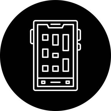 Akıllı telefon hattı ters çevrilmiş. Web Kullanımı için Vektör İllüstrasyonu