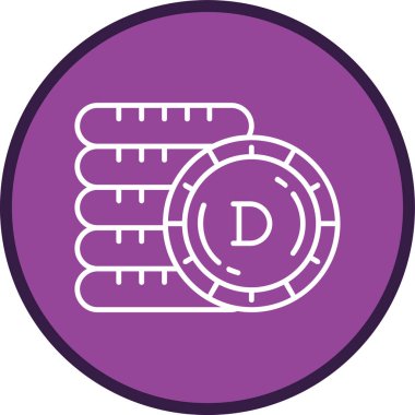 Gambian Dalasi Hattı çok daireli. Web Kullanımı için Vektör İllüstrasyonu