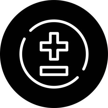 Artı eksi çizgi ters döngü. Web Kullanımı için Vektör İllüstrasyonu