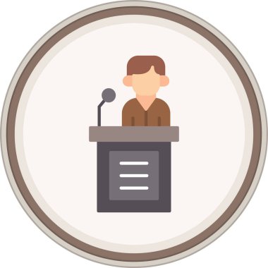 Eyewitness Flat sticker. Vector Illustration For Web Use