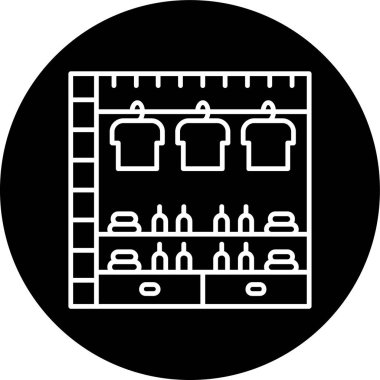 Askı hattı ters dönmüş daire. Web Kullanımı için Vektör İllüstrasyonu