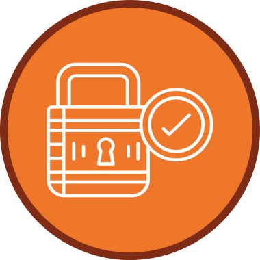 Asma kilit hattı çoklu daire. Web Kullanımı için Vektör İllüstrasyonu