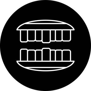 Teeth Line inverted circle. Vector Illustration For Web Use