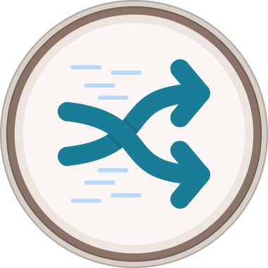 Düz döngü çıkartması. Web Kullanımı için Vektör İllüstrasyonu