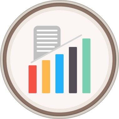 İstatistikçi yassı çıkartması. Web Kullanımı için Vektör İllüstrasyonu