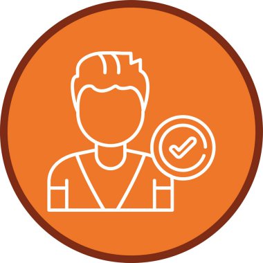 Account Verification Line multi circle. Vector Illustration For Web Use