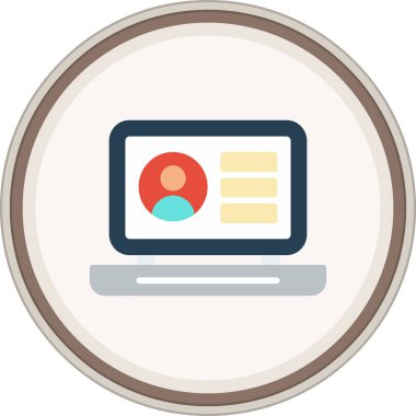 Düz giriş etiketi. Web Kullanımı için Vektör İllüstrasyonu