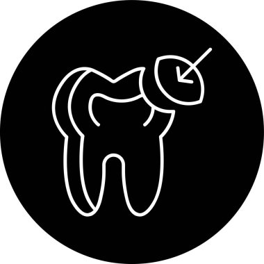 Bonding Line inverted circle. Vector Illustration For Web Use