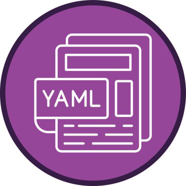 YAML Dosya Satır Çoklu Çember. Web Kullanımı için Vektör İllüstrasyonu