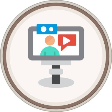 Video Aranıyor Flat etiketi. Web Kullanımı için Vektör İllüstrasyonu