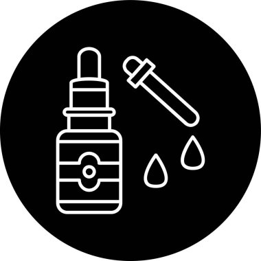 Serum Line inverted circle. Vector Illustration For Web Use