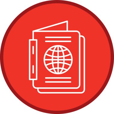 Pasaport Hattı çoklu daire. Web Kullanımı için Vektör İllüstrasyonu