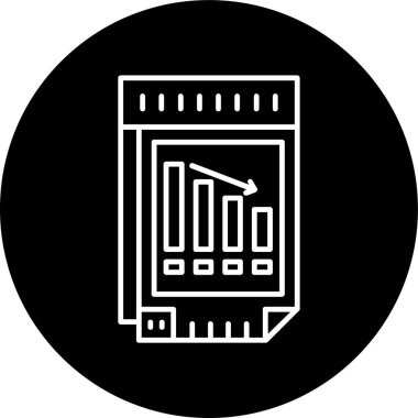 Dosya Satırı ters çevrilmiş çember. Web Kullanımı için Vektör İllüstrasyonu