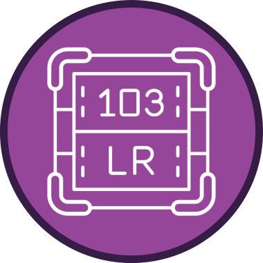 Lawrencium Hattı çok daireli. Web Kullanımı için Vektör İllüstrasyonu