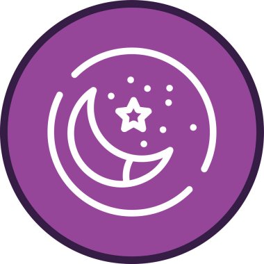 Ay Yıldızları Hattı çoklu dairesi. Web Kullanımı için Vektör İllüstrasyonu