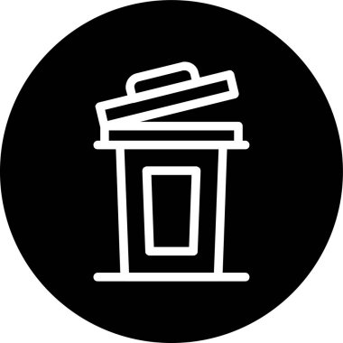 Çöp Hattı ters dönmüş daire. Web Kullanımı için Vektör İllüstrasyonu